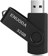 ENUODA 32GB USB 2.0 Memory Stick Swivel Design Black