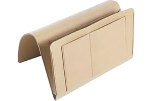 Milisten Felt Hanging Storage Organizer for Bedside Dorm Room, Beige Multifunctional Bedside Caddy