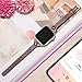 Wearlizer Thin Leather Compatible with Apple Watch Bands 38mm 40mm for iWatch Slim Strap Womens Mens Wristbands Leisure Narrow Bracelet (Metal Silver Buckle) SE Series 6 5 4 3 2 1-Deep Brown