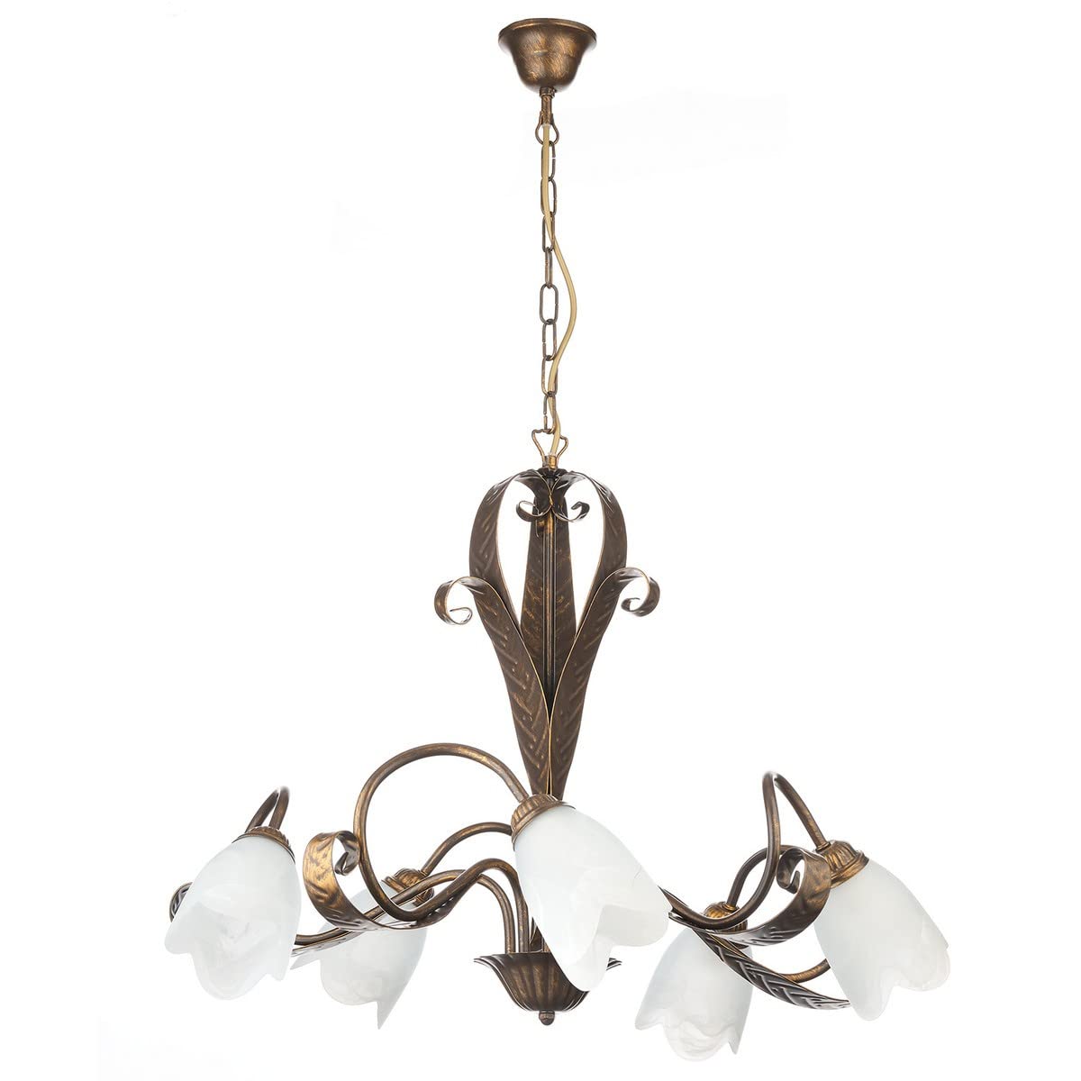 ONLI Chandelier Classic 5 Luci Brown