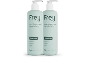 FREY Natural Liquid Fabric Softener & Conditioner | Laundry Softener for Clothing | Works In All Machines + HE | Powered by Natural Ingredients (2-pack, Cedar Grove)