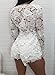 Bigyonger Women's Sexy Open Front Lace Coat Shorts Blazer Suit Two Pieces Outfits