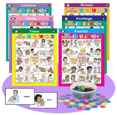 American Sign Language Bingo Game - Super Duper Educational Learning Toy for Kids