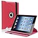 eForCity 360-degree Swivel Leather Case Compatible with Apple® iPad® 2 / iPad® 3rd Gen / The new iPad® / iPad® with Retina display / iPad® 4, Hot Pink