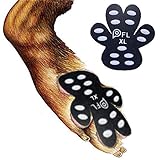 Dog Paw Protection Anti-Slip Traction Pads with Grip, 24 Pieces Self Adhesive Disposable Dog Shoes for Hardwood Floor Indoor Wear (XL-3