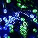 VMANOO Solar Christmas Lights, 72ft 22m 200 LED 8 Modes Solar String Lights for Outdoor, Indoor, Gardens, Homes, Party, Wedding, Xmas Tree Decorations, Waterproof (Blue&Green)