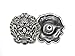 CRAFTMEMORE 1 1/4 Inch Chinese Lion Dragon Head Concho Screw Back Leather Craft Coin Conchos Embellishments 2pcs (Black Silver)
