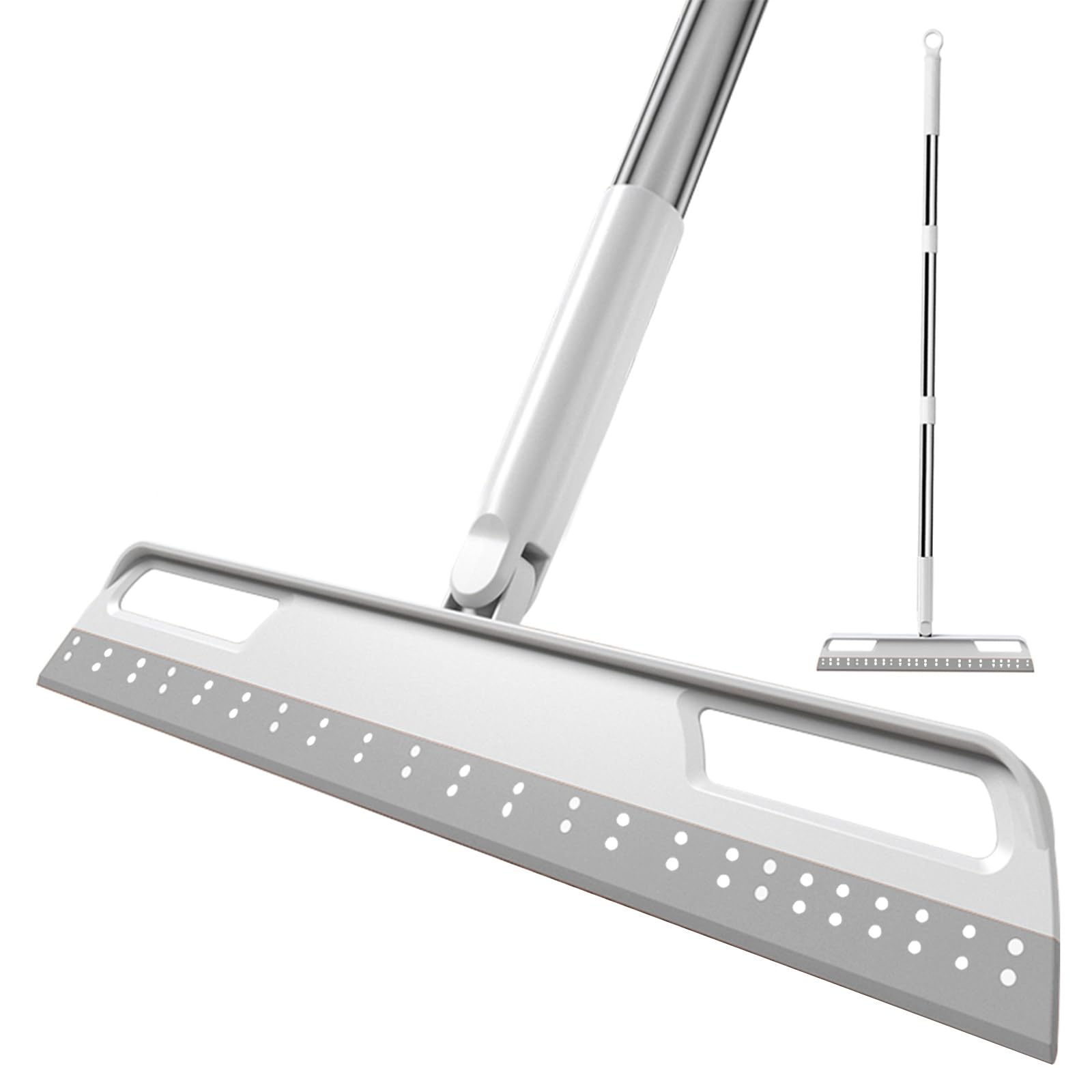 Photo 1 of Multifunction Magic Broom, Extended Indoor Broom Detachable,3-in-1 Sweeper Removing Dust Liquid Hair, Adjustable Floor Squeegee, Pet Hair Remover Magic Broom as seen on tv?Gray? ?