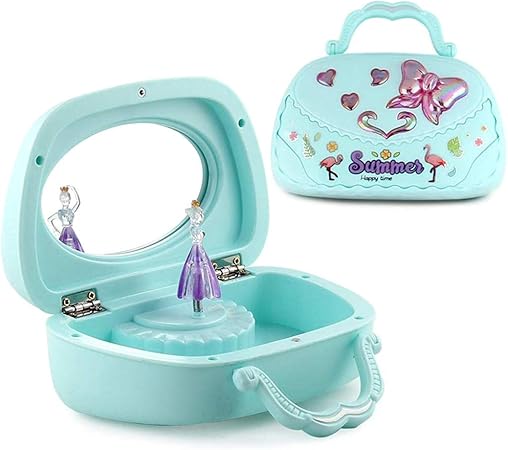 Amazon Konrev オルゴール 音楽ボックス キッズジュエリーボックス おもちゃ 電池不要 宝石箱 踊る人形 おしゃれ 子供 誕生日 クリスマス プレゼント オルゴール おもちゃ