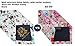 KINGDOM SECRET 100% Cotton Handmade Skinny Floral Tie with Pocket Square Gift Set Men's Neat Necktie(Blue and White)