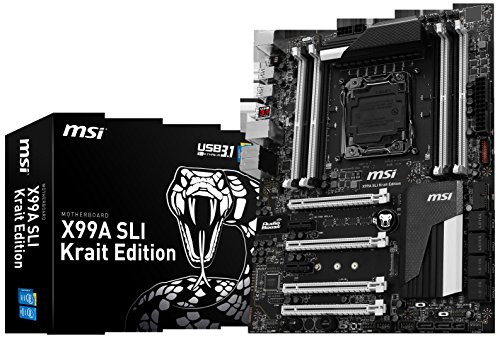 MSI Extreme Gaming Intel X99 LGA 2011 DDR4 USB 3.1 ATX Motherboard (X99A SLI Krait Edition)