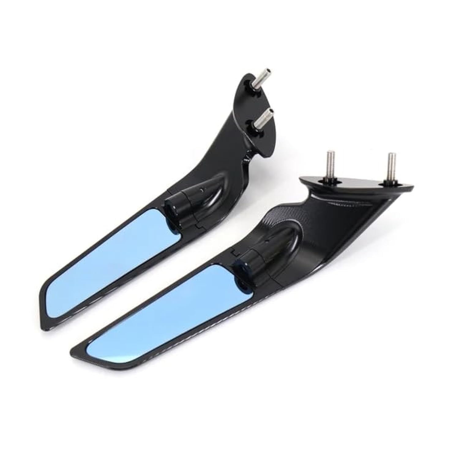 Photo 1 of Motorcycle Rearview Mirrors CNC Aluminum Wind Wing Adjustable Side Mirrors Compatible with Aprilia RS660 / RSV4 1100 2022 2021 2020 Motorcycle Accessories Blue Anti-glare Convex Mirrors