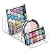 mDesign Plastic Cosmetic Storage - 9 Compartment Makeup Storage - Makeup Table or Cabinet Storage Box - Clear