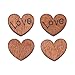 100pcs Love Heart Shape Wooden Scrapbooking DIY Wedding Decorations, 12mm x 10mm