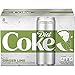 Diet Coke Sleek Can, Ginger Lime, 12 Fluid Ounce (Pack of 8)