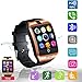 Smart Watch Bluetooth Touchscreen Smart Watches with Camera Smartwatch Water Resistant Sports Fitness Tracker Support iOS iPhone Android Samsung LG for Men Women Kids Golden