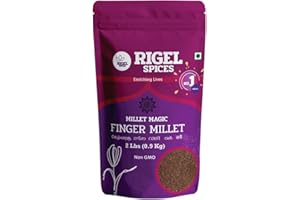 Rigel Spices Finger Millet | 2lbs resealable pack | Kezhvaragu | Non GMO | Gluten Free | Rich in fiber