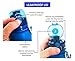 Nenda collapsible hiking travel foldable leak proof silicon camping backpacking leakproof water bottle bpa free accessories men women kids cool blue