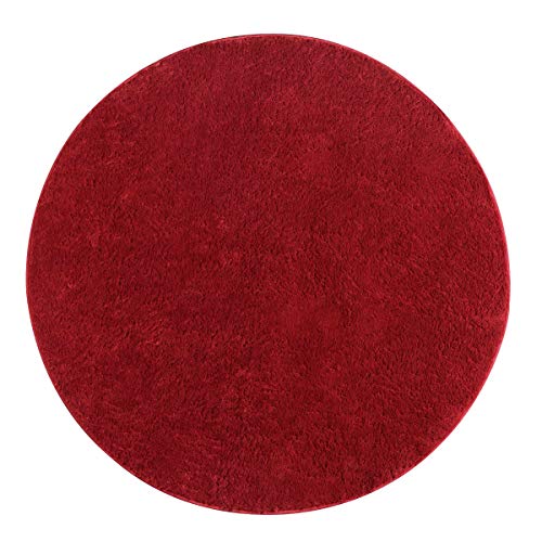 Tapete Redondo 1 Metro Classic Cereja - Decoração Moderna para Sala e Quarto