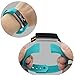 moreFit Fitness Tracker, Slim Touch Screen Activity Health Tracker Wearable Pedometer Smart Wristband, Silver/Teal