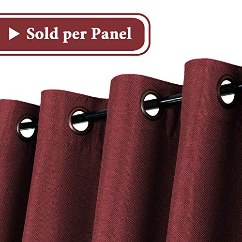 image for H.VERSAILTEX Primitive Burlap Linen Curtains for Bedroom 84 Room Darke