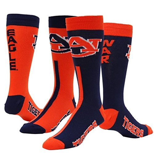 Auburn Tigers Mismatch Big Top Socks - Large