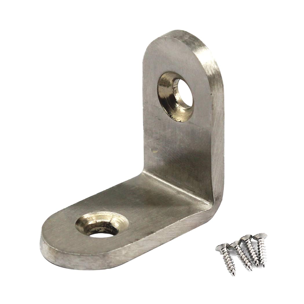 (20 Pieces) 25x25x3mm Angle Connector Corner Brackets (Thickness 3mm) Stainless Steel L Shape Brace Brackets with Screws