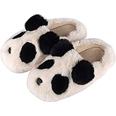 JadeRich Adults/Kids Cute Panda Thick Fleece Indoor Slippers Non-Slip Lightweight Home Shoes