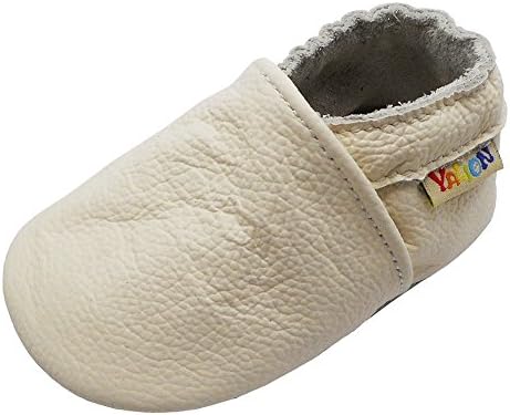YALION Soft Leather Baby Shoes Slip-on Baby Boys Girls Slippers