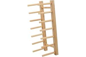 Zerodis Coffee Tea Design 6 Slots for Dish Drying and Storage Ideal for Small Kitchen Spaces Wooden Dish Rack EcoFriendly