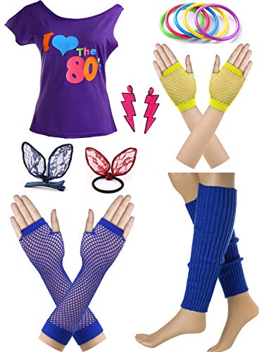 I Love The 80s Fans Disco Costume Accessories Set - Thumbnail 6