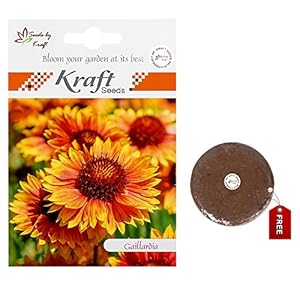 Kraft Seeds Gaillardia Flower Seeds with Free Agropeat Tikki by Kraft Seeds