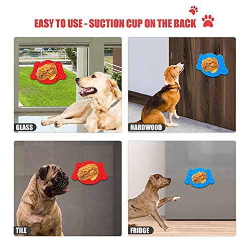 Lick Mat for Dogs, Pet Slow Feeders with Suction Cups, Interactive Dog Toys Dog Licking Mat, Calming Mat for Dog Anxiety Relief, Food Grade Silicone Lick Pad Perfect for Bathing, Grooming, Training