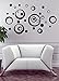 Black Wall Vinyl Sticker Decal Circles, Rings, Dots 25+pc 11in Large Home Décor