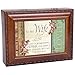 Cottage Garden to My Wife Love Eternal Woodgrain Rope Trim Jewelry Music Box Plays Unchained Melody
