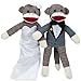 Sock Monkey Family Bride and Groom