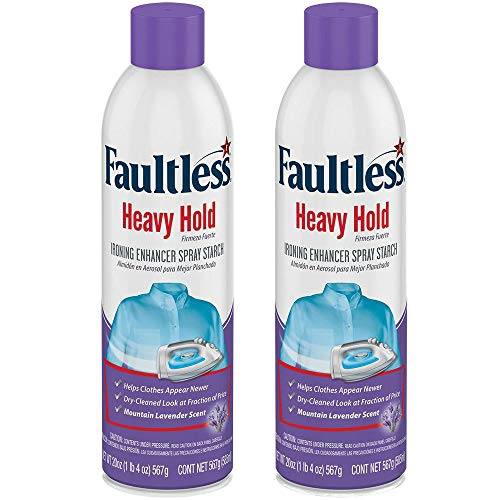 Faultless Professional Formula Fresh Heavy Starch Mountain Lavender Scent 2/20 Ounce Containers Included