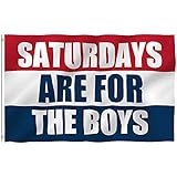 Amazon Com Barstool Sports Saturdays Are For The Boys Official Flag 3x5 Foot Durable Fade Resistant Perfect For Tailgates Dorms College Football Fraternities Parties Patio Lawn Garden