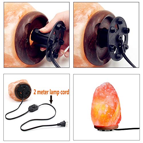 Salt Lamp Replacement Cord with Dimmer and Sturdy Base Assembly,8 Pack