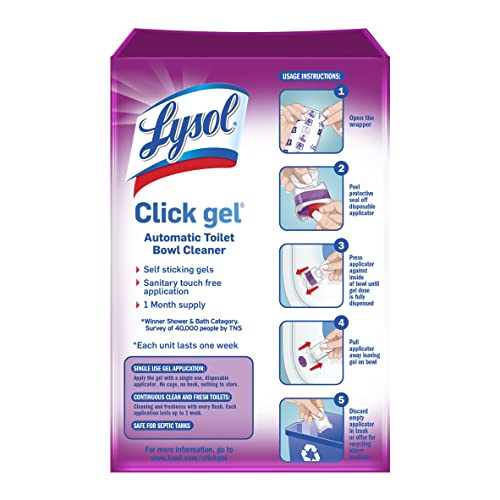Lysol Click Gel Automatic Toilet Bowl Cleaner, Gel Toilet Bowl Cleaner