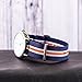 Clockwork Synergy® Classic Nylon Nato watch straps bands (22mm, Navy/White/Orange)