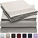 Mellanni Twin XL Sheets Set - 3 PC Iconic Collection Bedding - Hotel Luxury, Extra Soft, Cooling Bed Sheets - Wrinkle, Fade, Stain Resistant (Twin Extra Long, Light Gray)