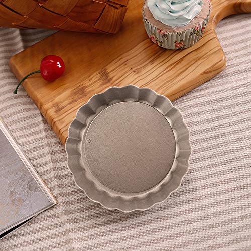 AQIMY 4 Inch Quiche Pans Non Stick Removable Bottom Mini Tart Pans (Set of 6) - Thumbnail 5