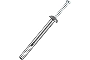 ALLOYPRO 1/4" x 2-1/2"Hammer Drive Nail-in Anchors 25 Pack – Cement Wall Anchors for Concrete Brick Block – Zinc Plated Masonry Fasteners for Electrical Boxes, Brackets, Frames