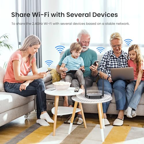 Tenda Router 4G SIM - Mobile WiFi Router 3G/4G Wireless Band 2.4 GHz, LTE Cat4, Fast Ethernet LAN/WAN Port, 2 * 4dBi External Antenna, NANO SIM Card, Plug and Play, 4G03 Pro
