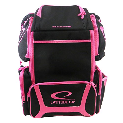 Latitude 64 DG Luxury E3 Black/Pink Backpack Disc Golf Bag - Thumbnail 4