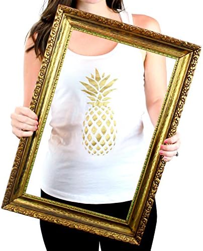 CRAZZIE FIT White Athletic Racerback Pineapple Yoga Workout Fitness Activewear Tank Top For Women Bonus Item Boho Twisted Cotton Headband (Medium)