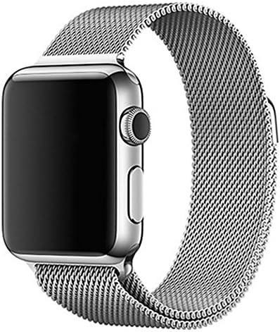Wingco Apple Watch Band - Magnet Closure, 42mm Milanese Stainless Steel Replacement, Replacement Wrist Band for iWatch - Silver
