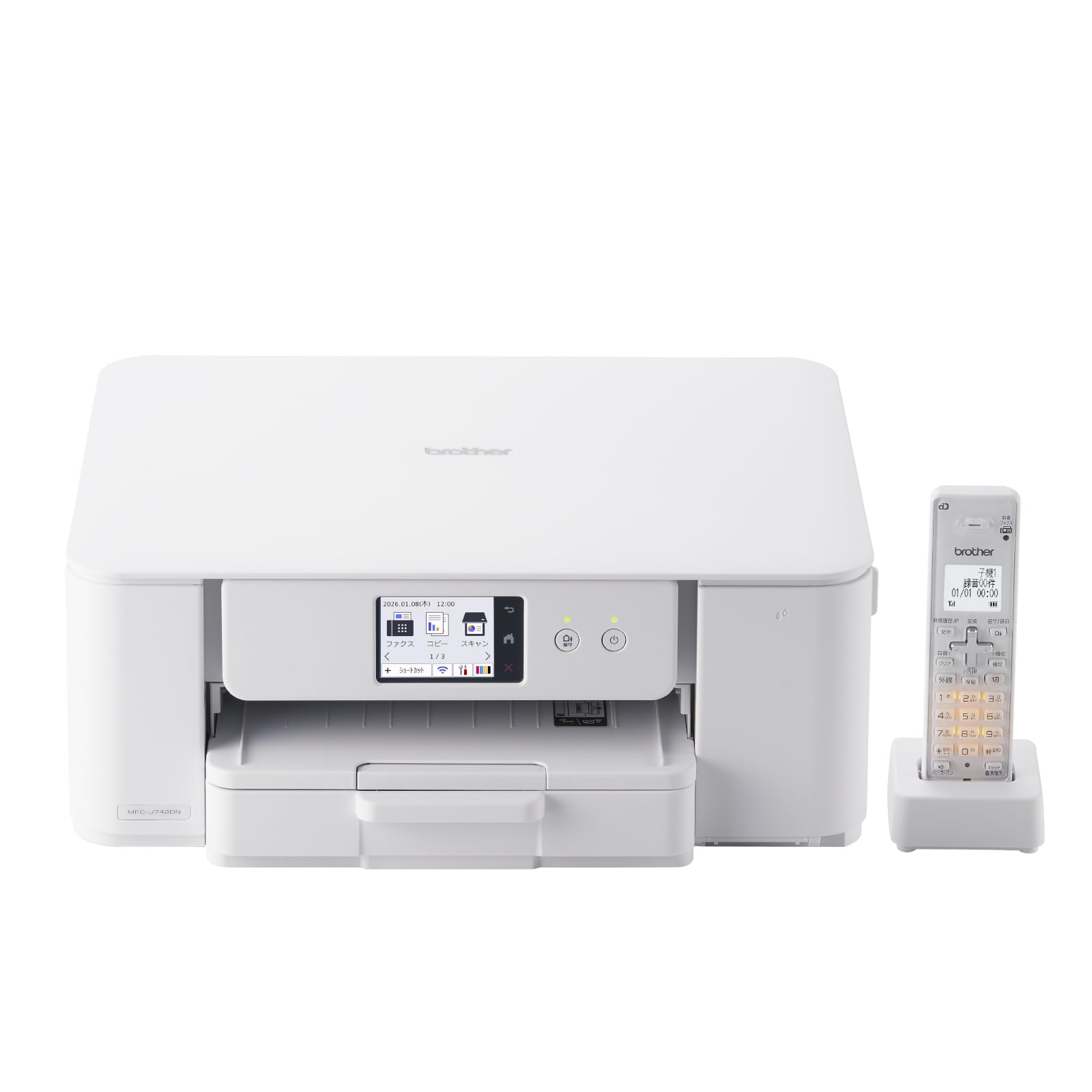 ブラザー プリンター A4インクジェット複合機 MFC-J742DN FAX 電話 子機1台 コピー プリント スキャン Wi-Fi 簡単設定 対応インクLC511シリーズ商品画像