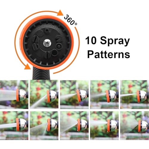 Expandable Garden Hose 45m 150ft Magic Flexible Garden Hose with 10 Upgraded Water Spray Modes, 3 Layers Latex Tangle Free, Garden Hose for Gardening and